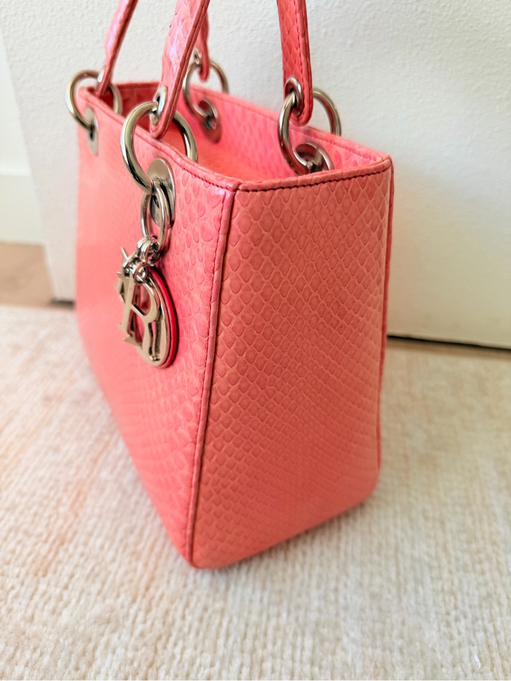 Lady Dior snake skin bag medium - Picture 6 of 8